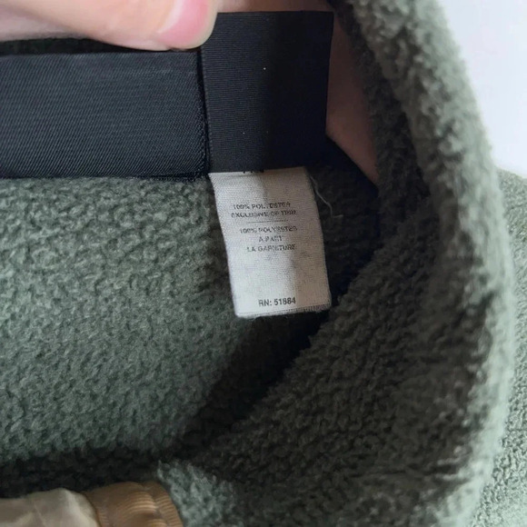 Vintage Patagonia Windzone Jacket Green Synchilla Ruffle Zip Front Fleece USA XS - Picture 10 of 13